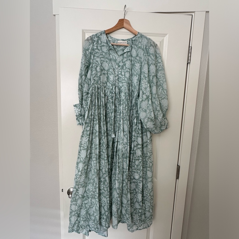 Daughters of India Green Midi Dress